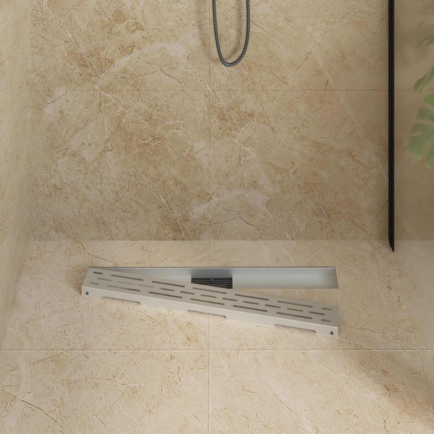 Zuhanylefolyó vonalformával Ezüst 80 cm Rozsdamentes acél 304