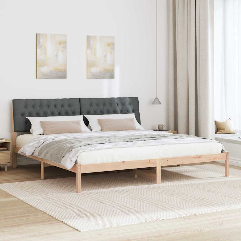 Ágykeret Kárpitozott Fejtámlával fejtámlával Barna 200 x 200 cm