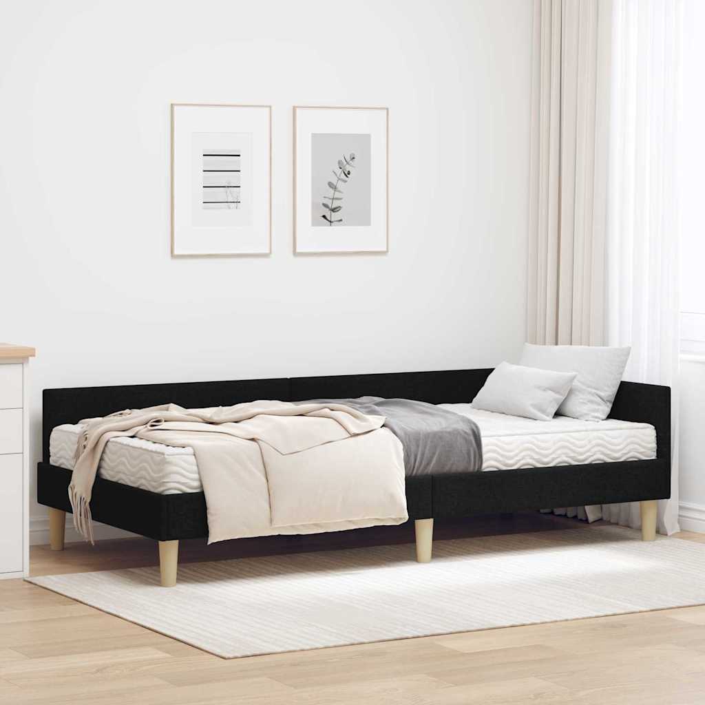 Sarok Ágykeret Matraccal matracmal 2 pcs Zöld szövet