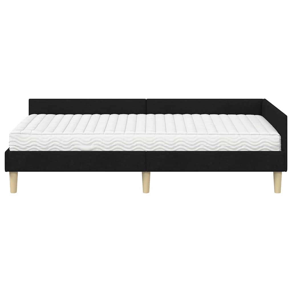 Sarok Ágykeret Matraccal matracmal 2 pcs Zöld szövet