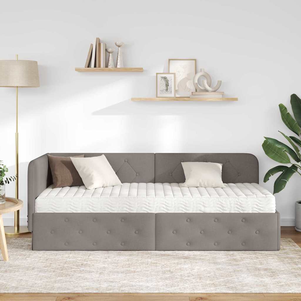 Sarokágy keret Tópszínű 80 x 200 cm szövet