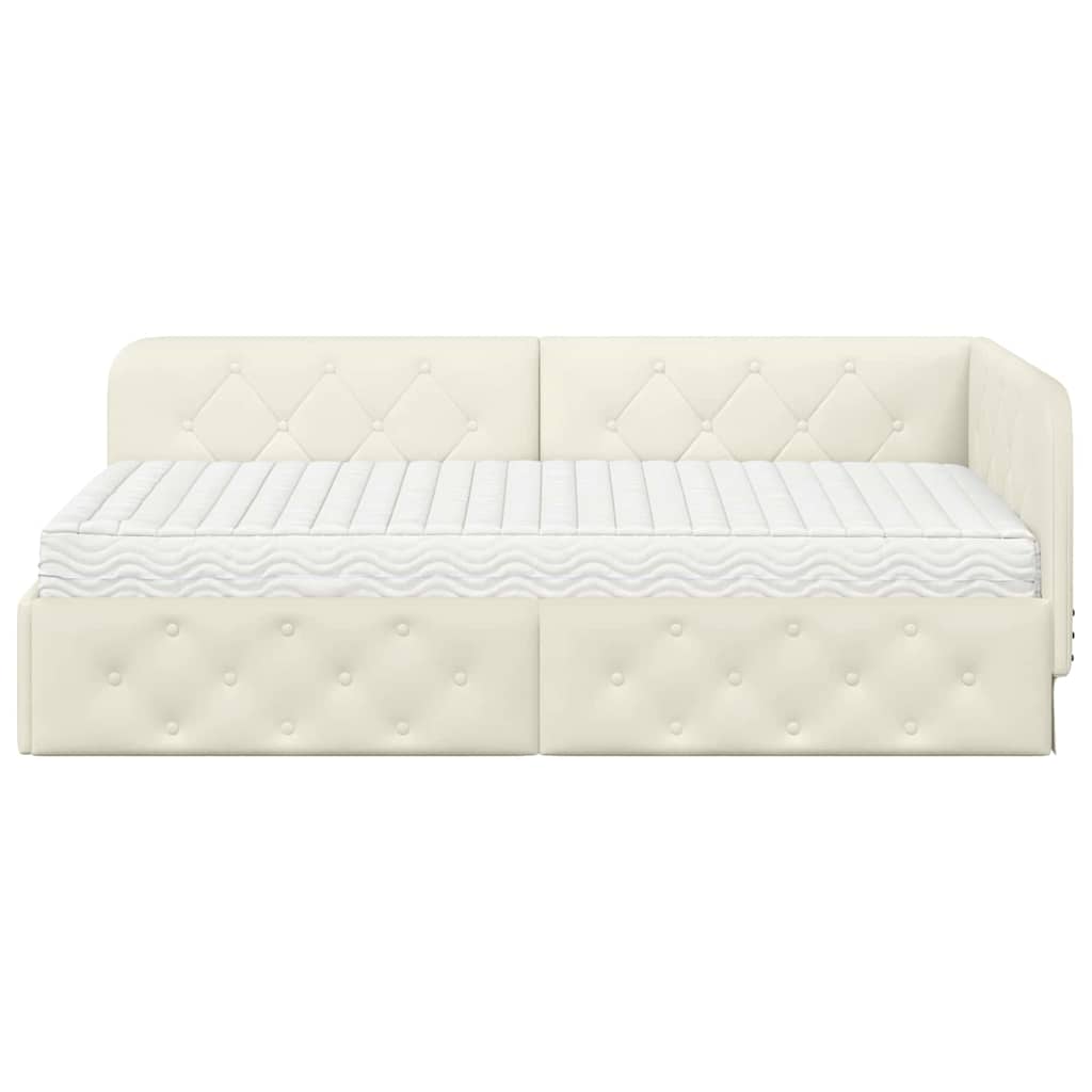 Sarokágy keret Krém 100 x 200 cm Bársony