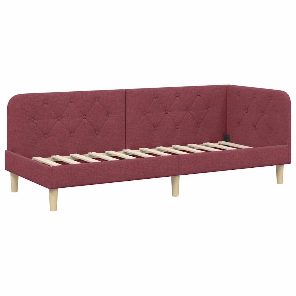 Sarokágy keret Bordó 80 x 200 cm szövet