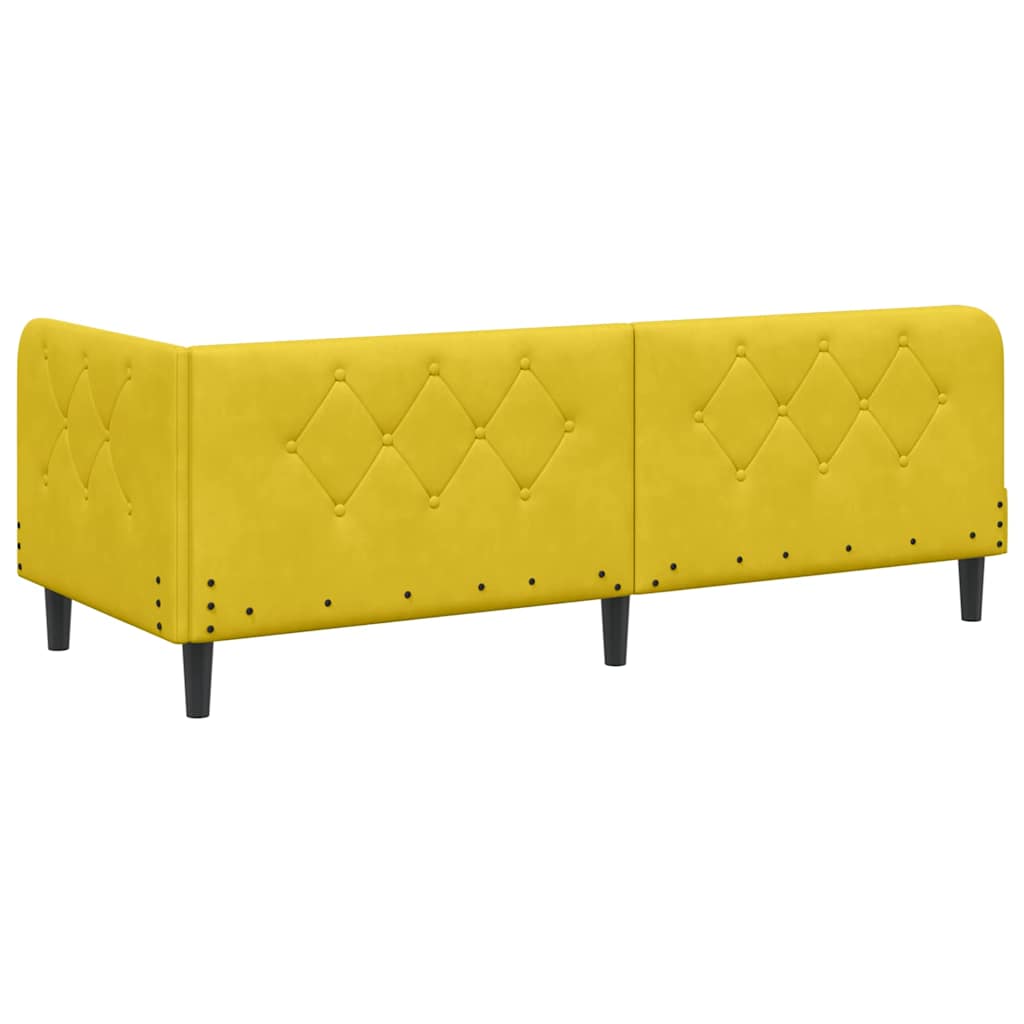 Sarokágy keret Sárga 80 x 200 cm Bársony