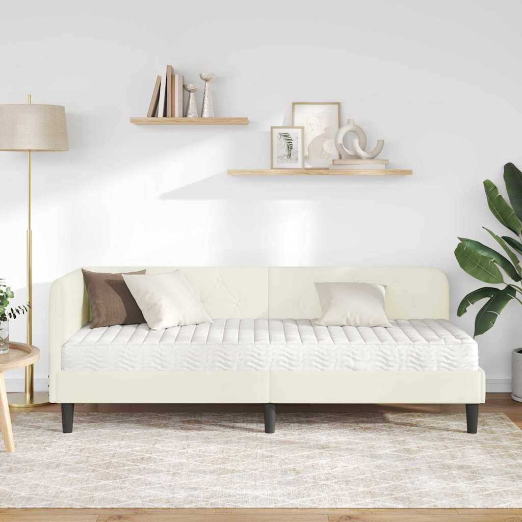 Sarokágy keret Krém 80 x 200 cm Bársony
