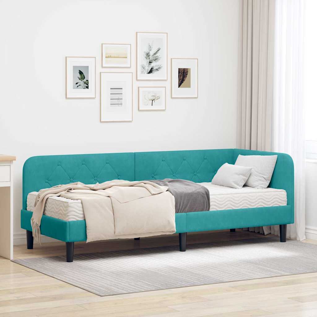 Sarokágy keret Türkiz 80 x 200 cm Bársony