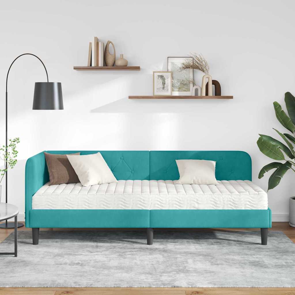 Sarokágy keret Türkiz 80 x 200 cm Bársony