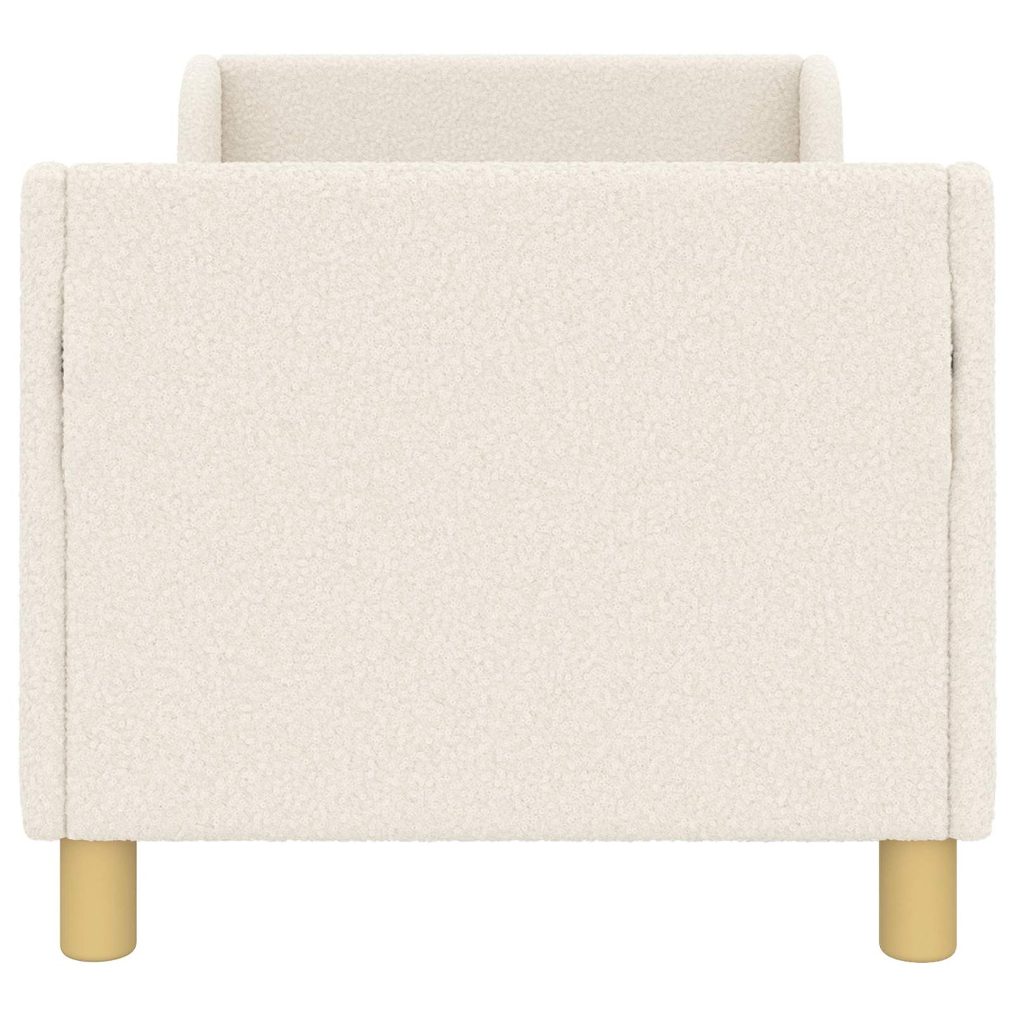 Gyerekágy keret fejtámlával Krémszínű 70 x 140 cm Bouclé