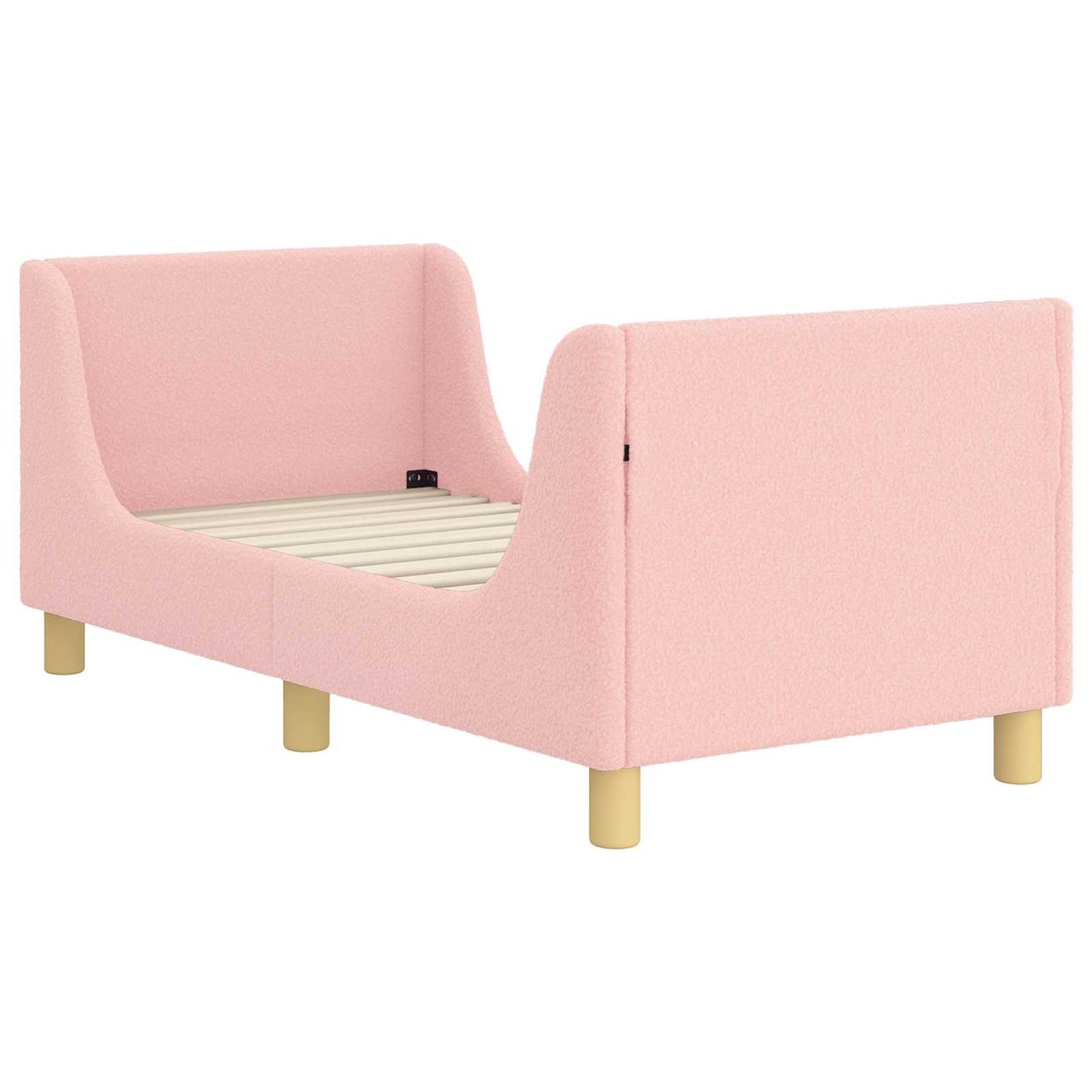 Gyerekágy keret fejtámlával Rózsaszín 70 x 140 cm Bouclé