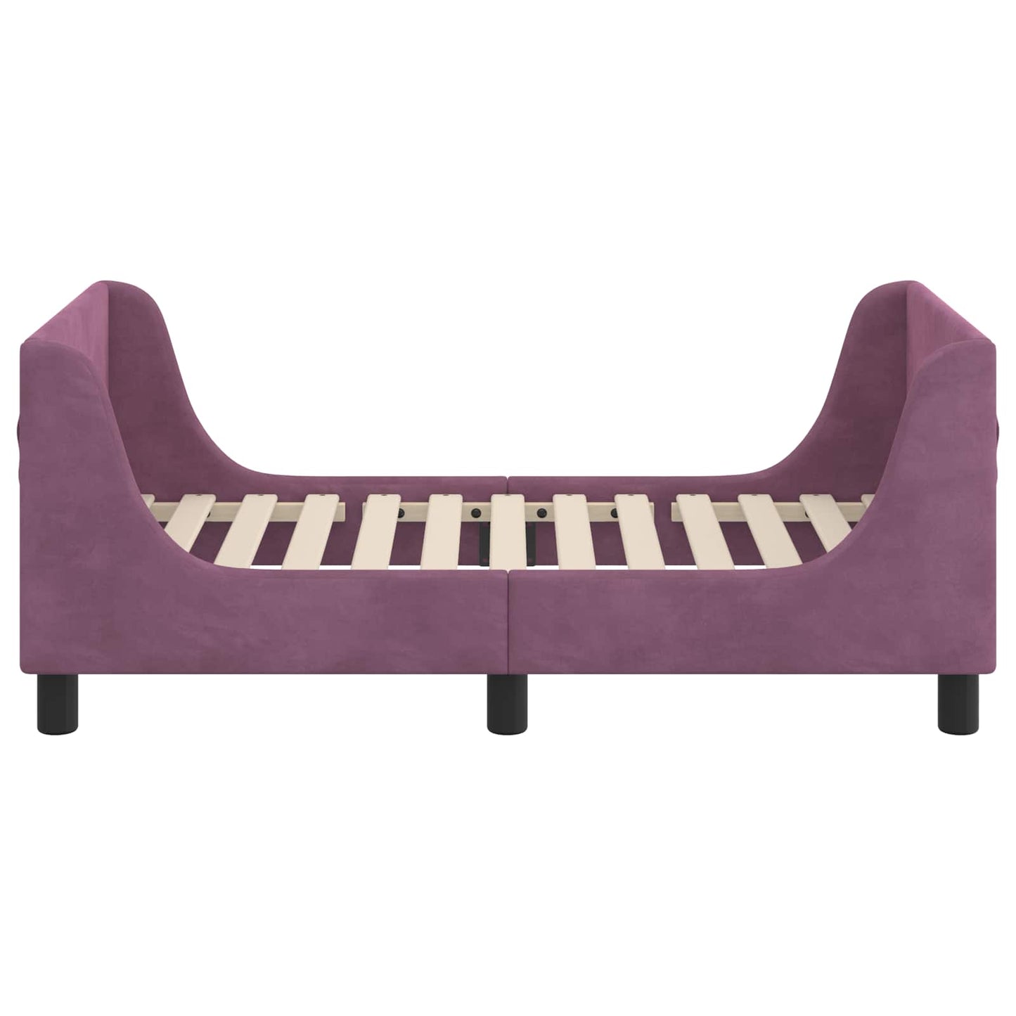 Gyerekágy keret fejtámlával Lila 70 x 140 cm Bársony
