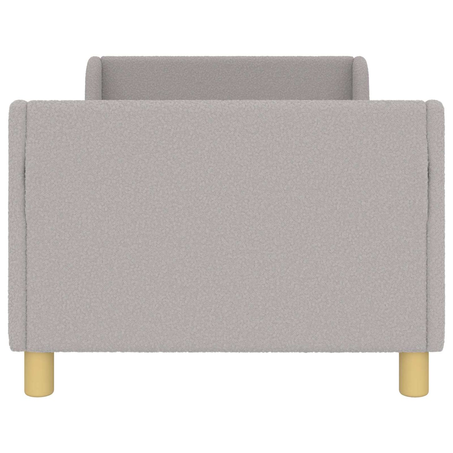 Gyerekágy kerettel fejtámlával Világosszürke 80 x 160 cm Bouclé