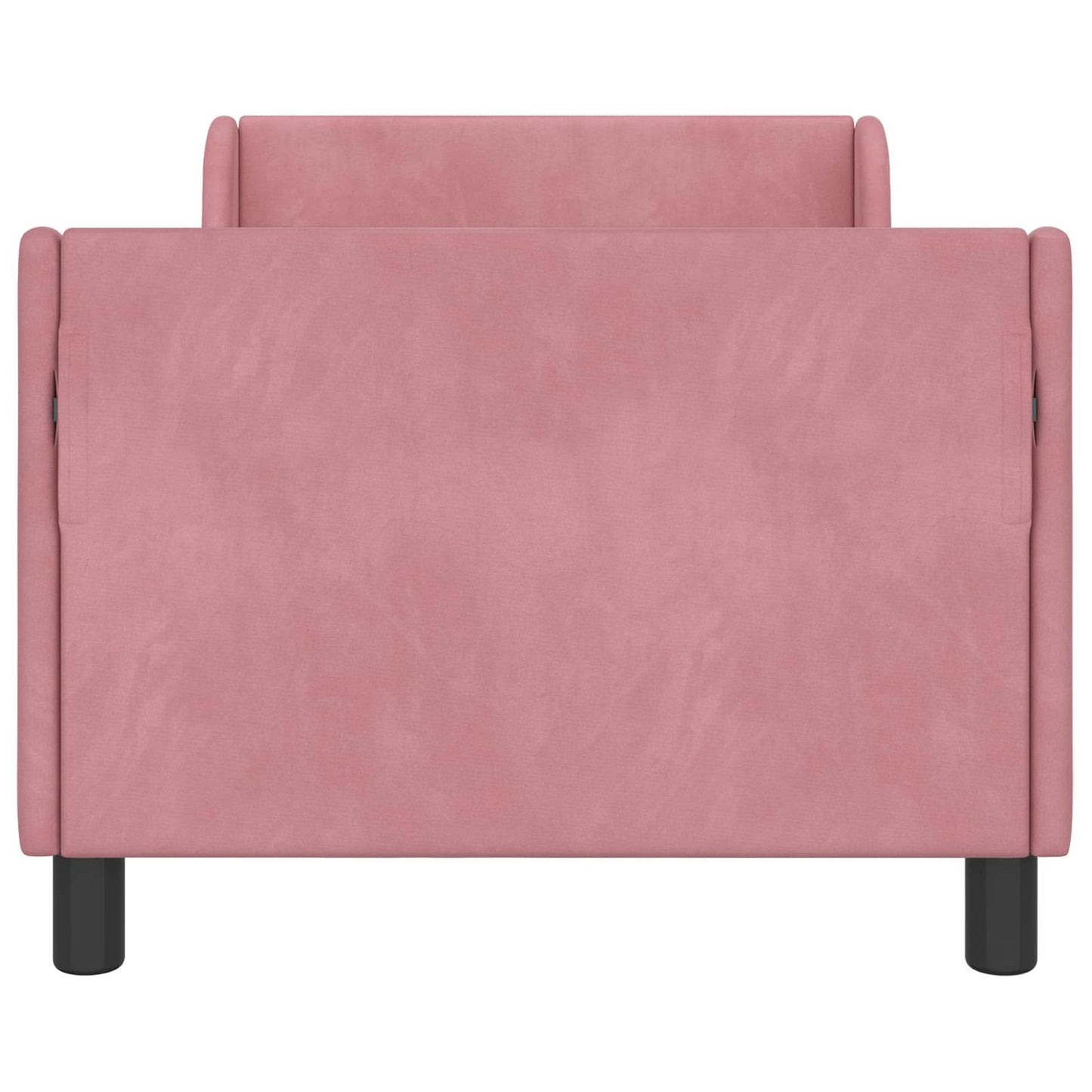 Gyerekágy kerettel fejtámlával Rózsaszín 80 x 160 cm Bársony