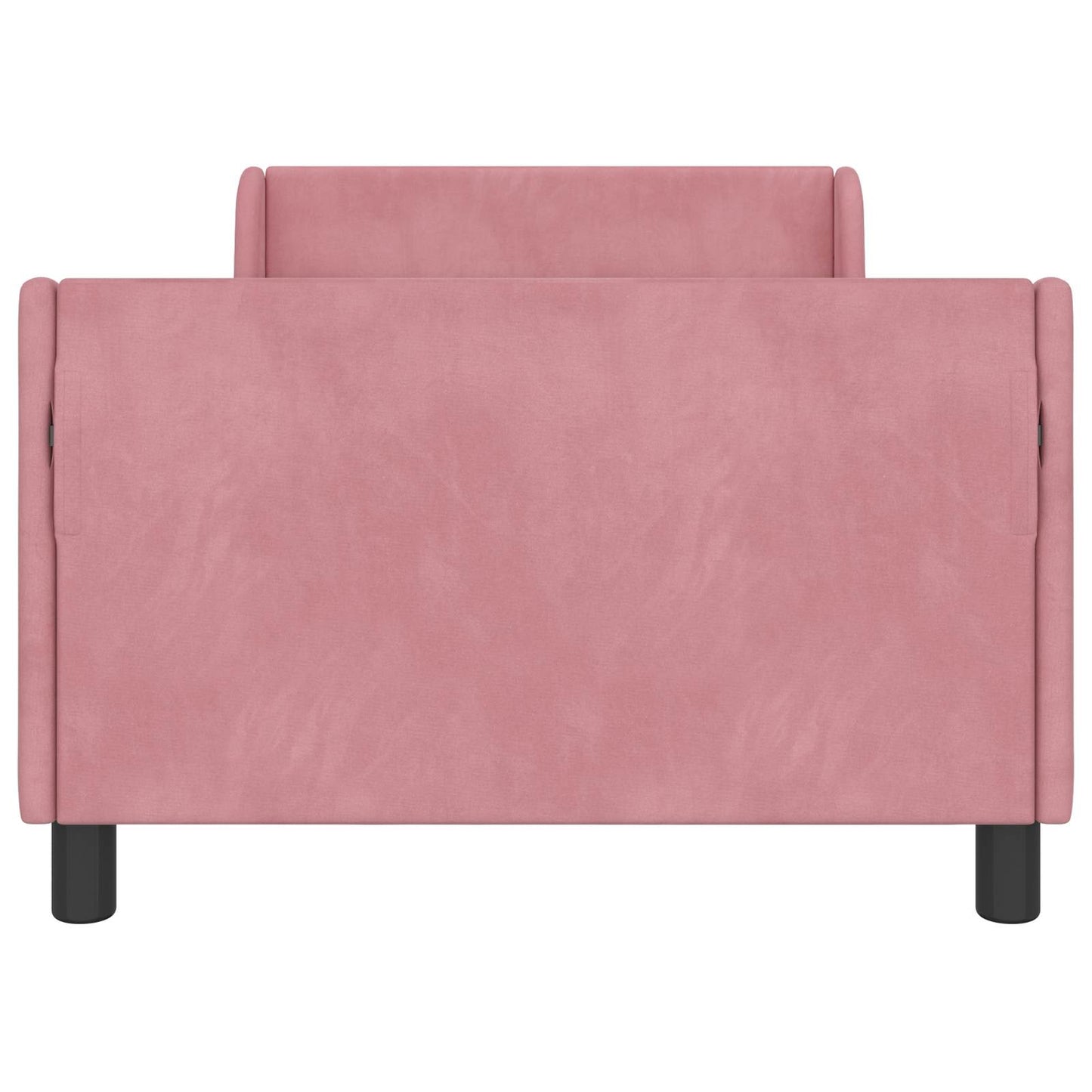 Gyerekágy kerettel fejtámlával Rózsaszín 90 x 190 cm Bársony