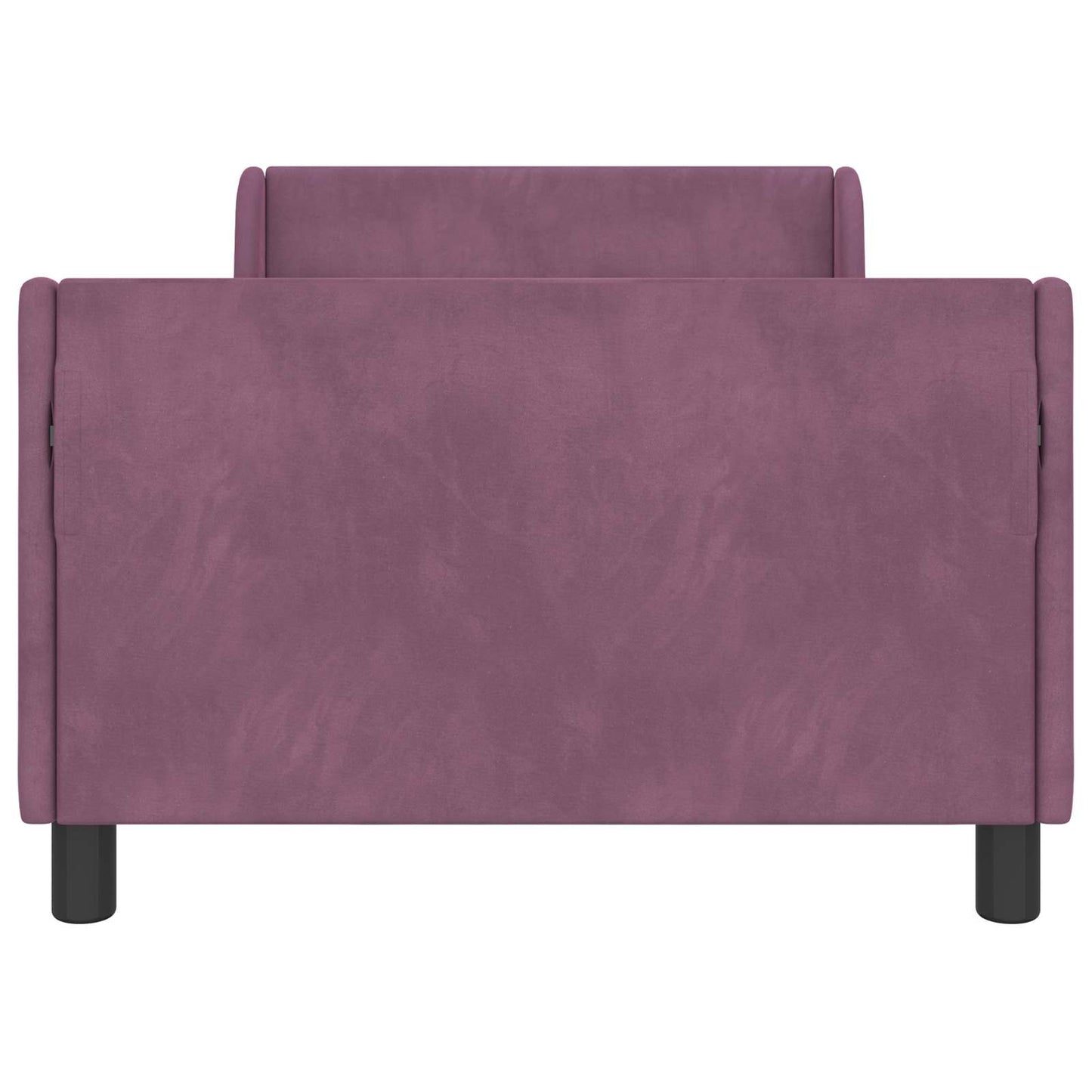 Gyerekágy kerettel fejtámlával Lila 90 x 200 cm Bársony