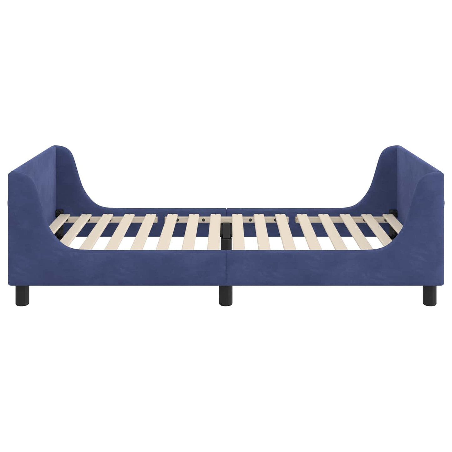 Gyerekágy kerettel Rendőrségi kék 90 x 200 cm Bársony