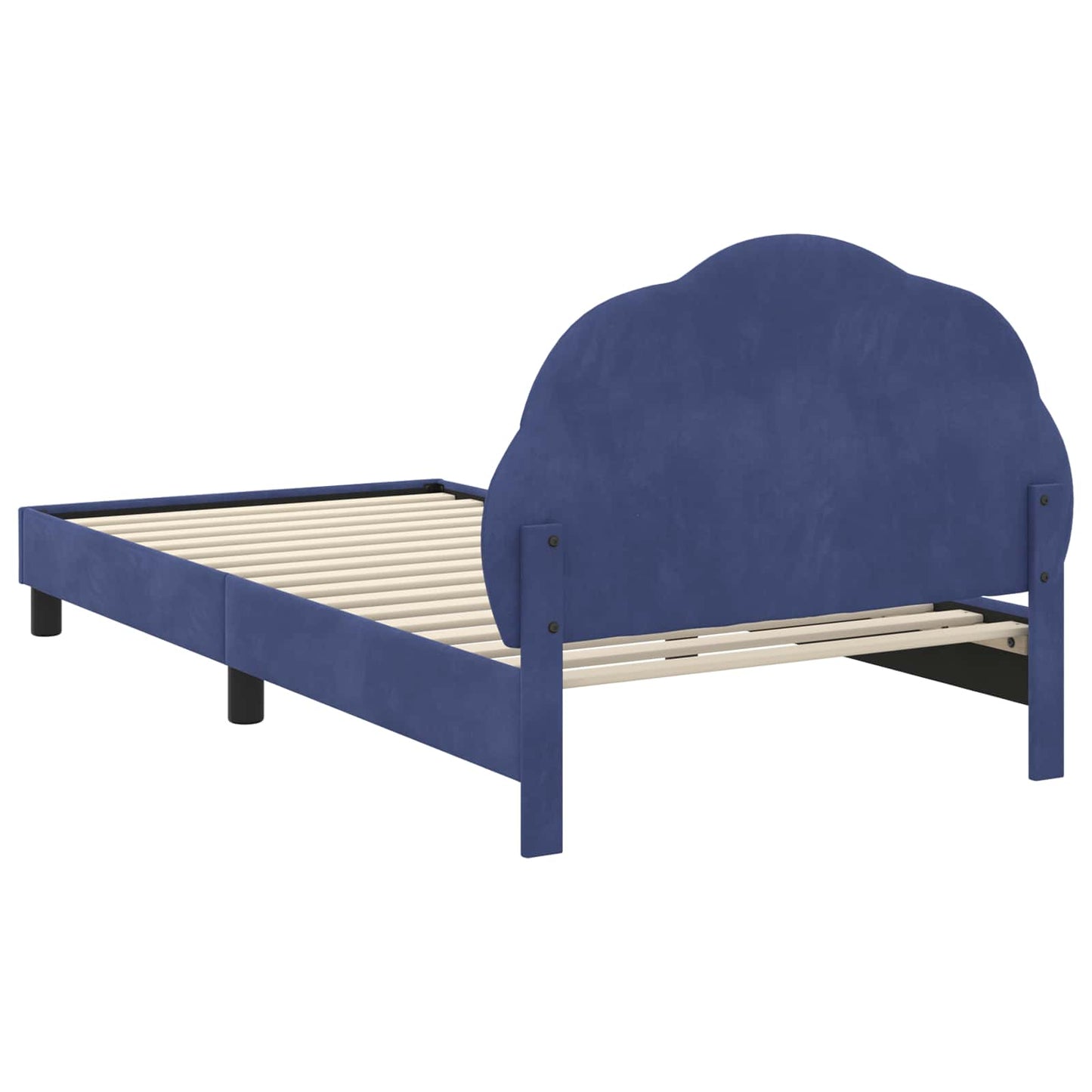 Gyerekágy kerettel Rendőrségi kék 90 x 190 cm Bársony
