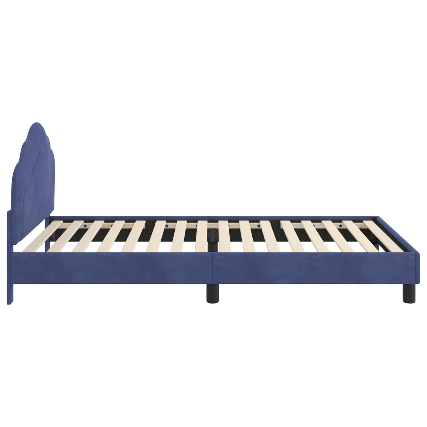 Gyerekágy kerettel Rendőrségi kék 80 x 200 cm Bársony