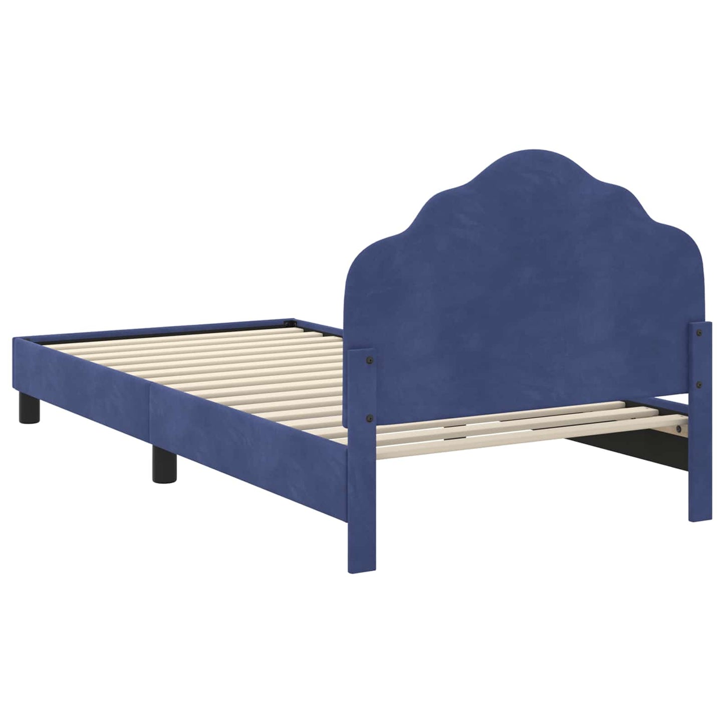 Gyerekágy kerettel Rendőrségi kék 90 x 190 cm Bársony