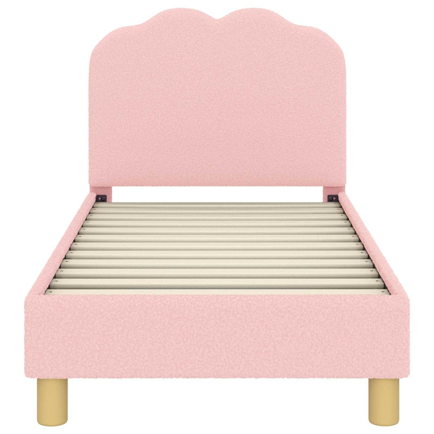 Gyerekágy keret fejtámlával Rózsaszín 70 x 140 cm Bouclé