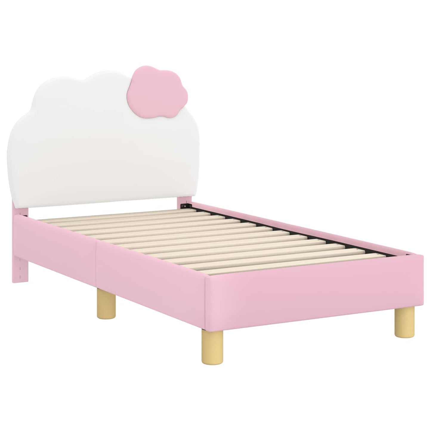 Gyerekágy keret fejtámlával Rózsaszín 70 x 140 cm PU