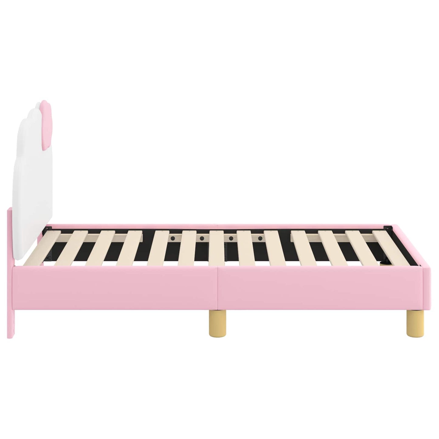 Gyerekágy keret fejtámlával Rózsaszín 70 x 140 cm PU