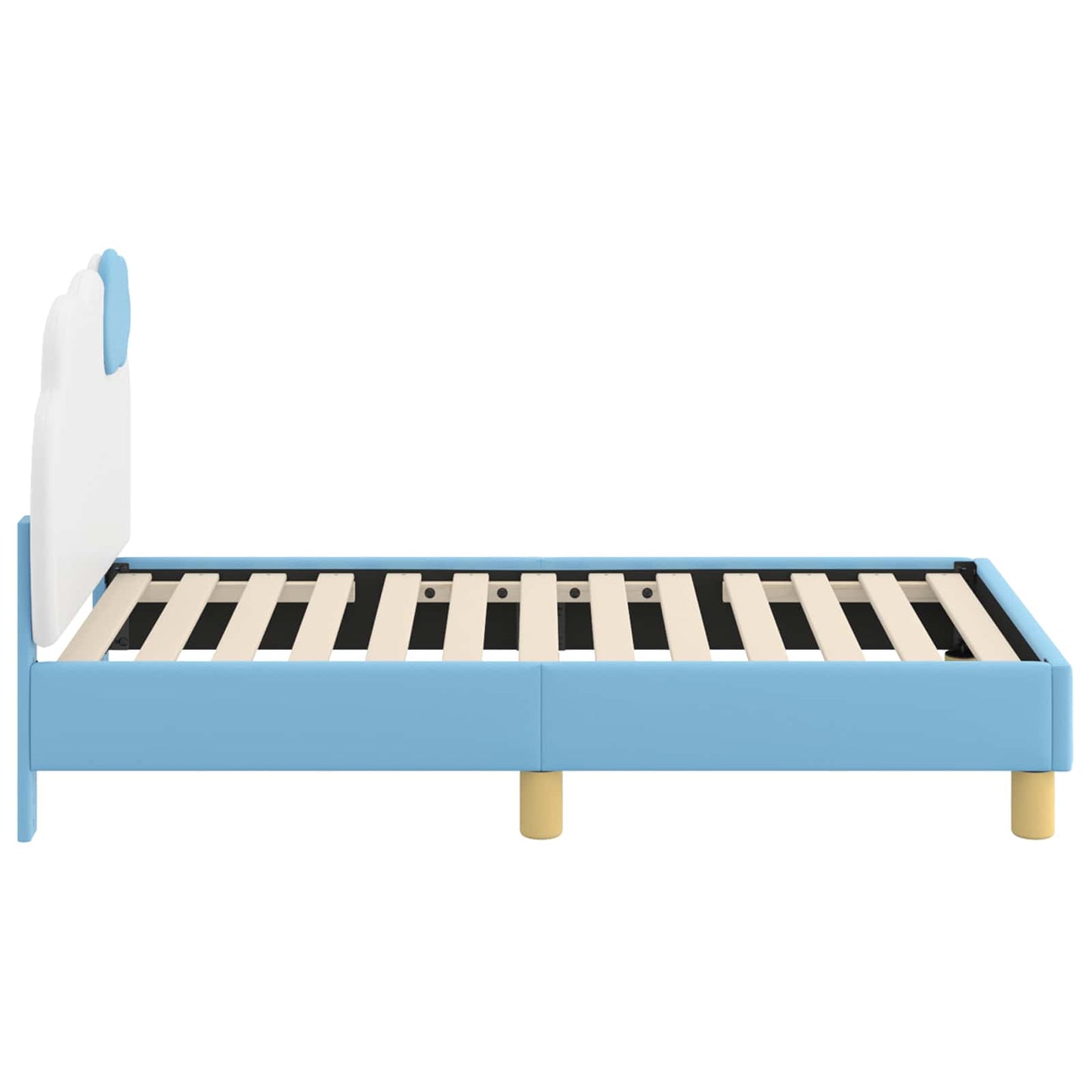 Gyerekágy keret fejtámlával Kék 70 x 140 cm PU