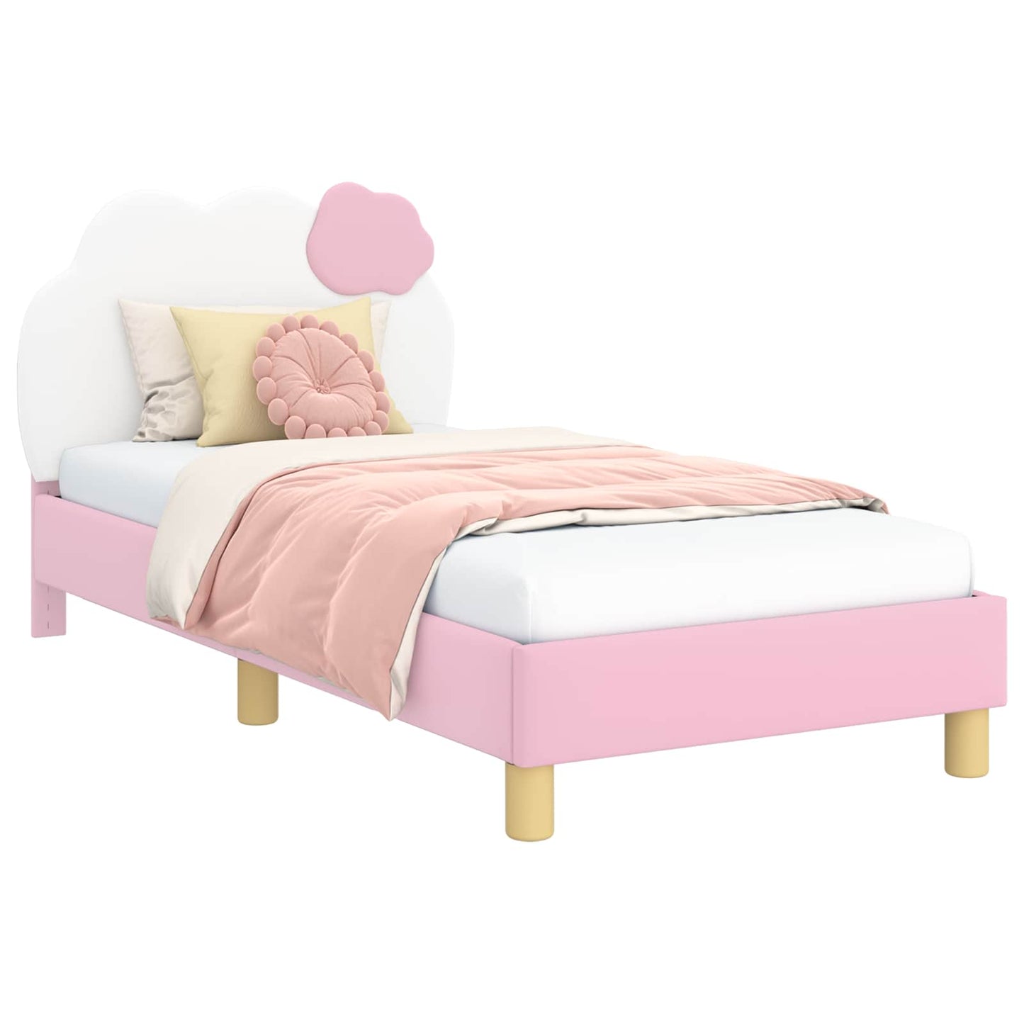 Gyerekágy kerettel Rózsaszín 80 x 160 cm PU