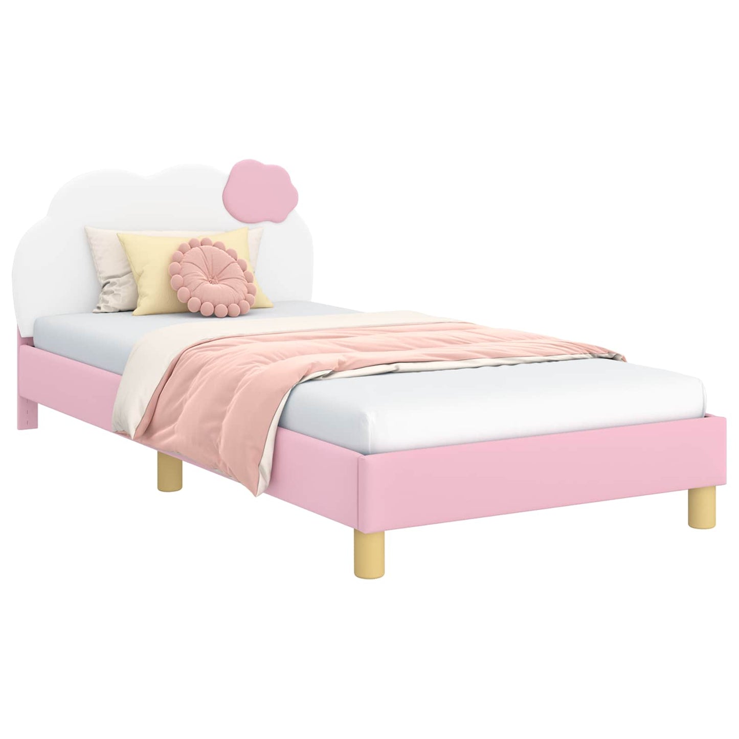 Gyerekágy kerettel Rózsaszín 90 x 200 cm PU