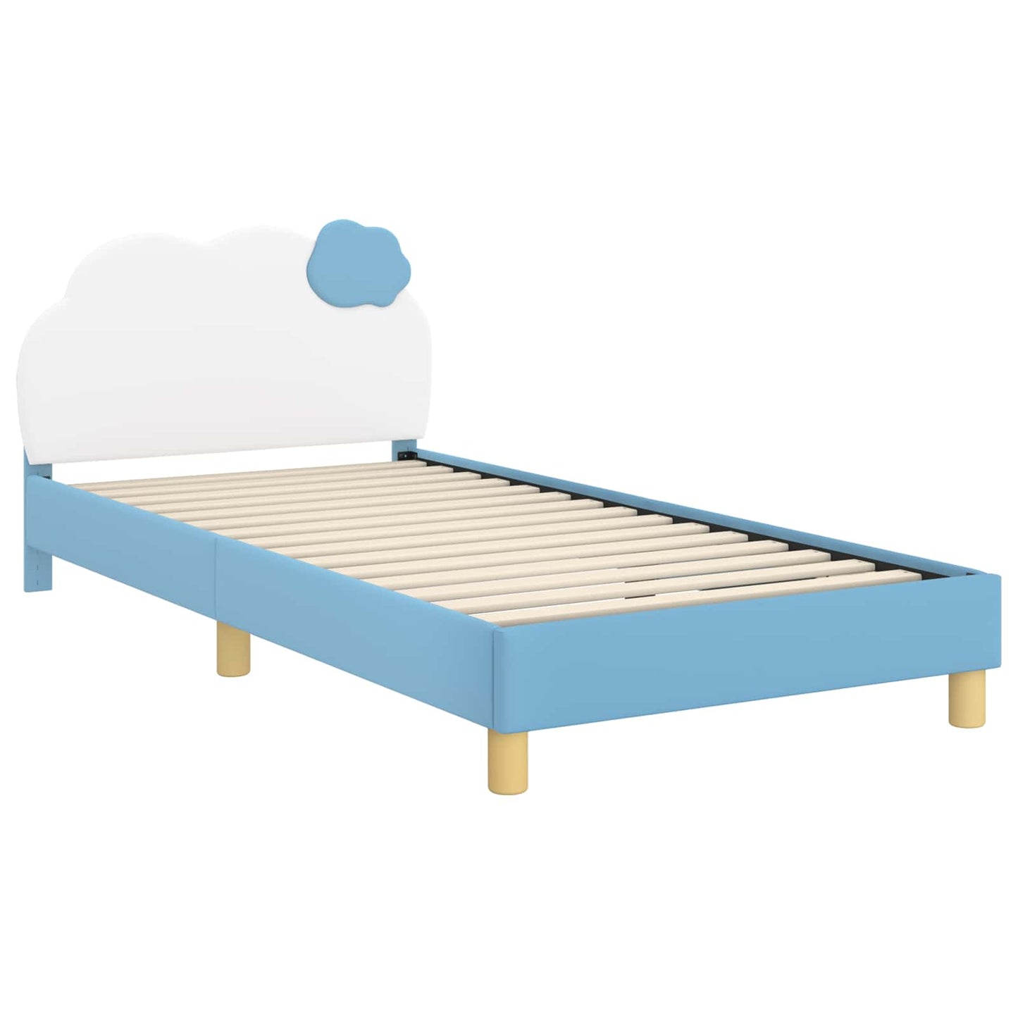Gyerekágy kerettel Kék 90 x 200 cm PU