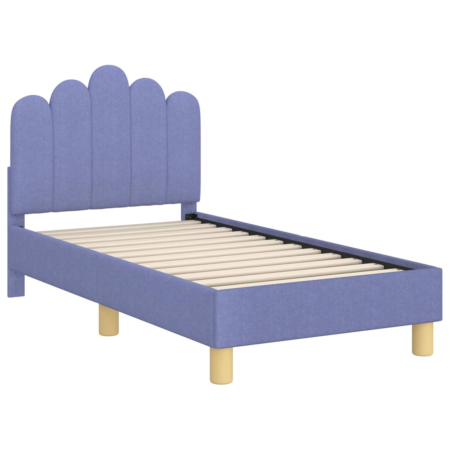 Gyerekágy keret fejtámlával Farmerkék 70 x 140 cm Szövet