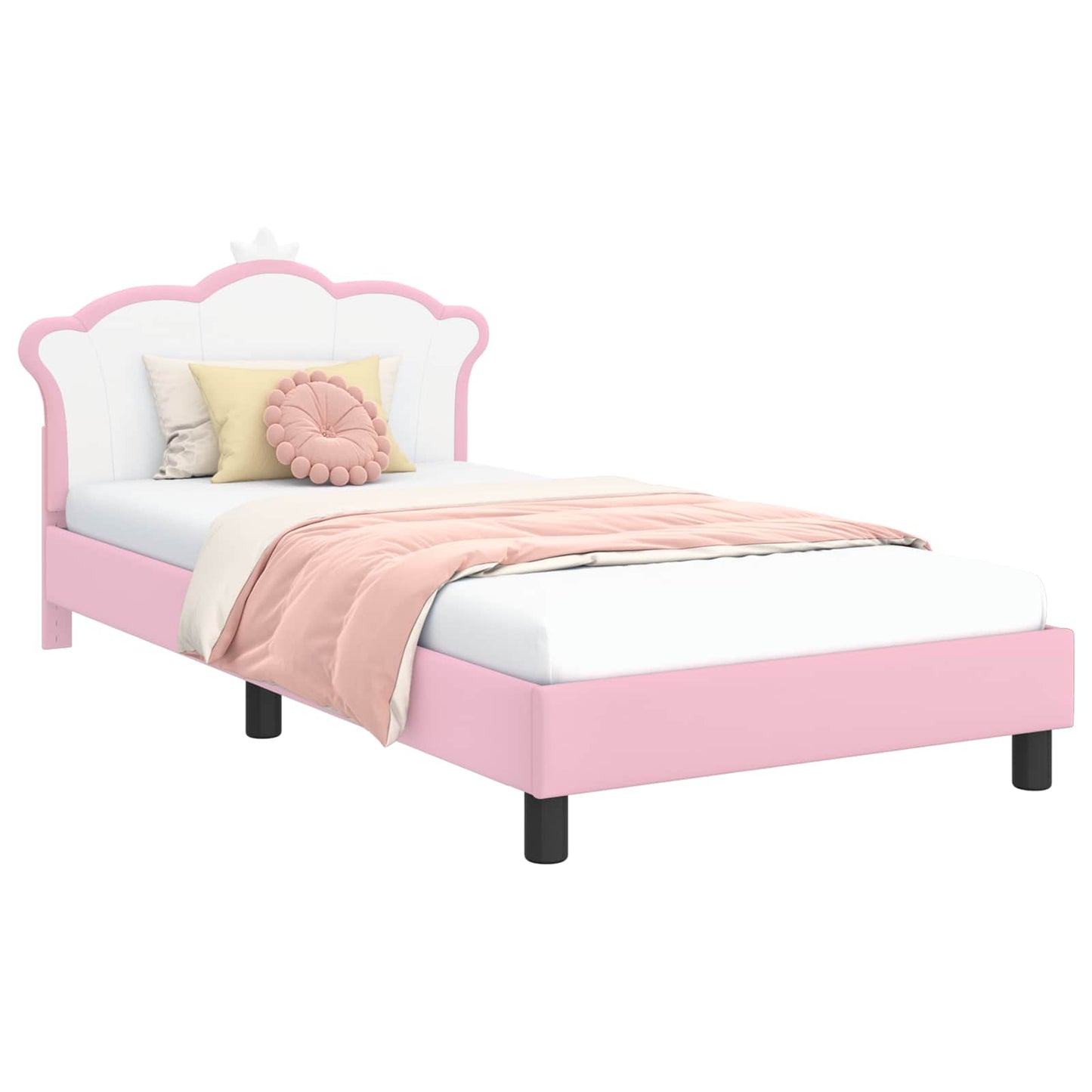 Gyerekágy kerettel Rózsaszín 90 x 200 cm PU