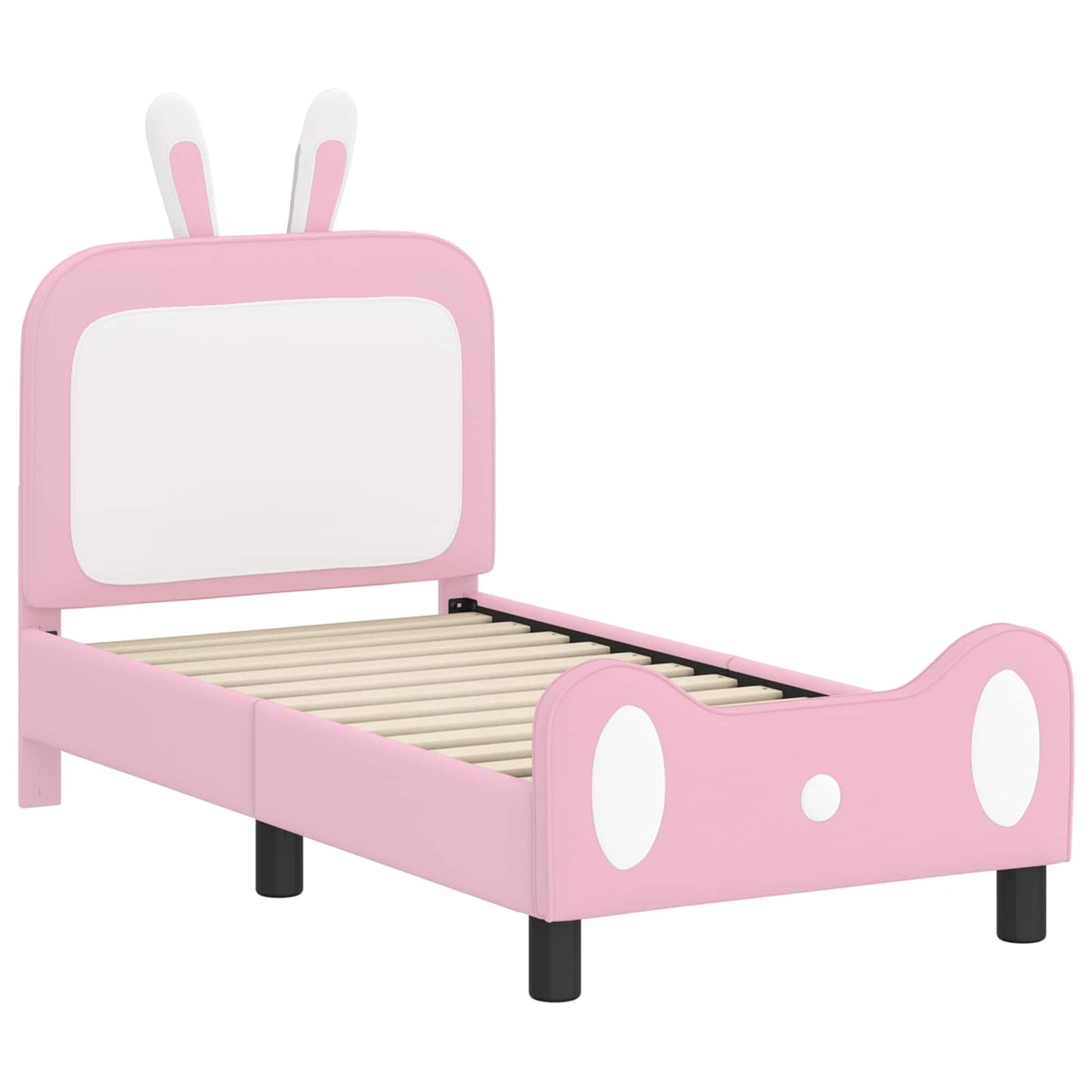 Gyerekágy keret fejtámlával Rózsaszín 70 x 140 cm PU