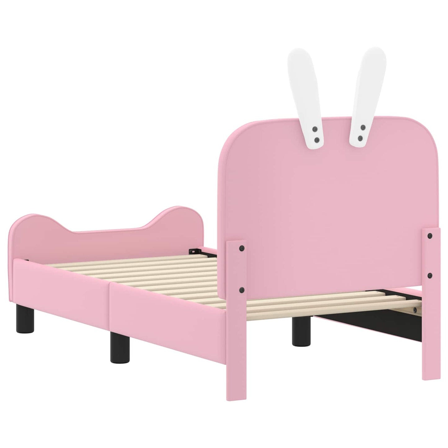 Gyerekágy keret fejtámlával Rózsaszín 70 x 140 cm PU