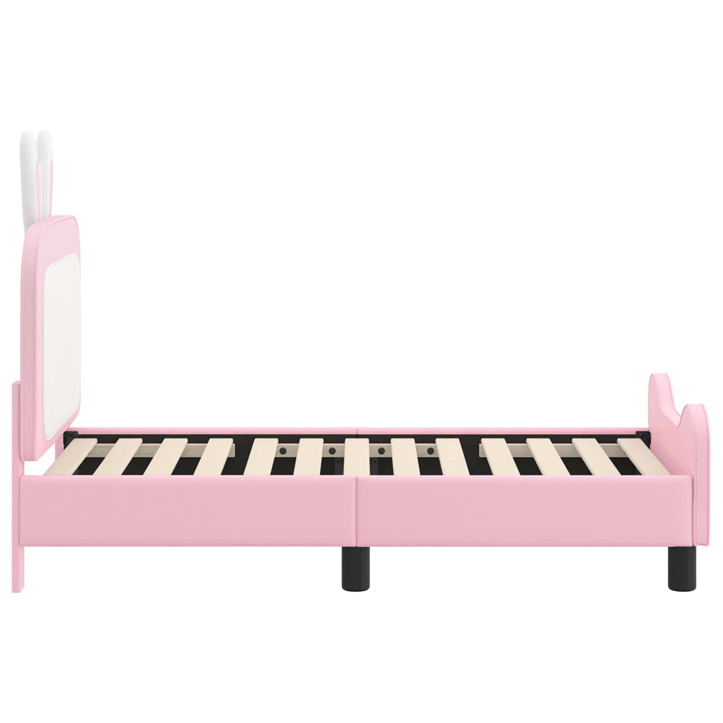 Gyerekágy keret fejtámlával Rózsaszín 70 x 140 cm PU