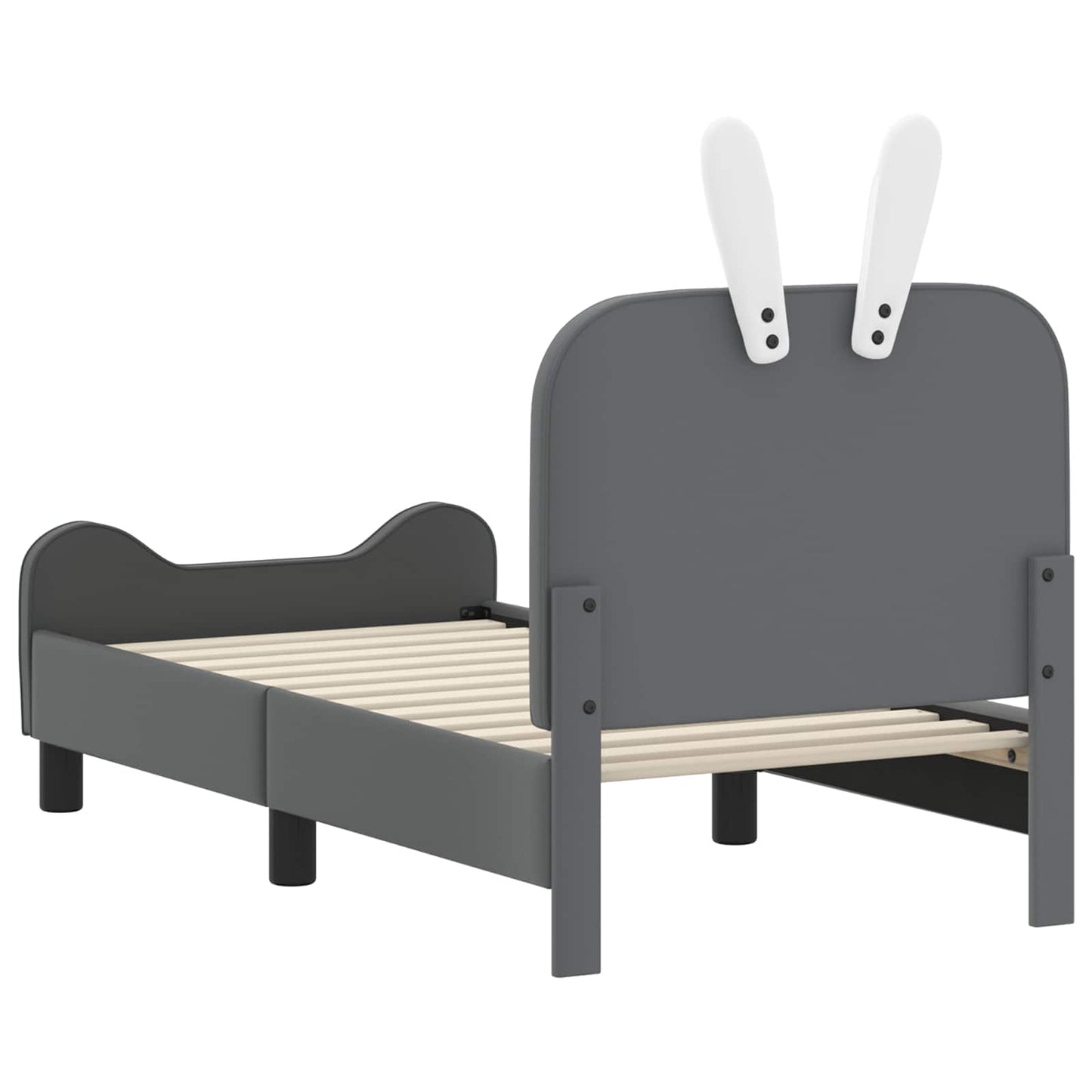 Gyerekágy keret fejtámlával Világosszürke 70 x 140 cm PU