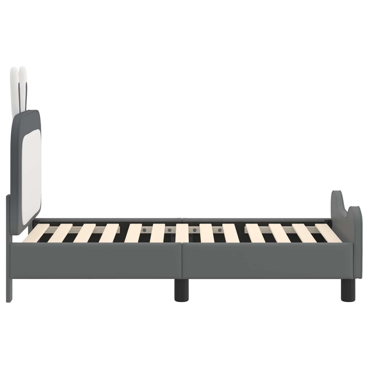 Gyerekágy keret fejtámlával Világosszürke 70 x 140 cm PU