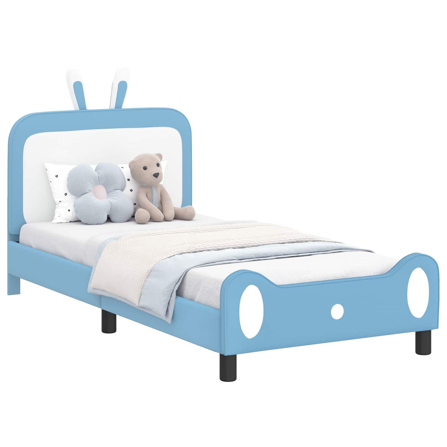 Gyerekágy kerettel Kék 80 x 200 cm PU