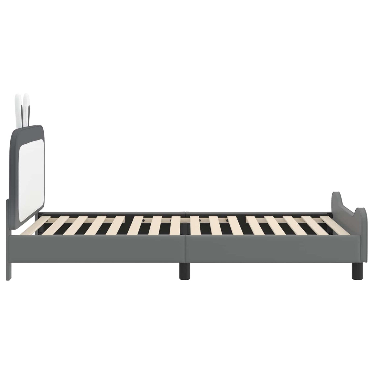Gyerekágy kerettel Világosszürke 80 x 200 cm PU