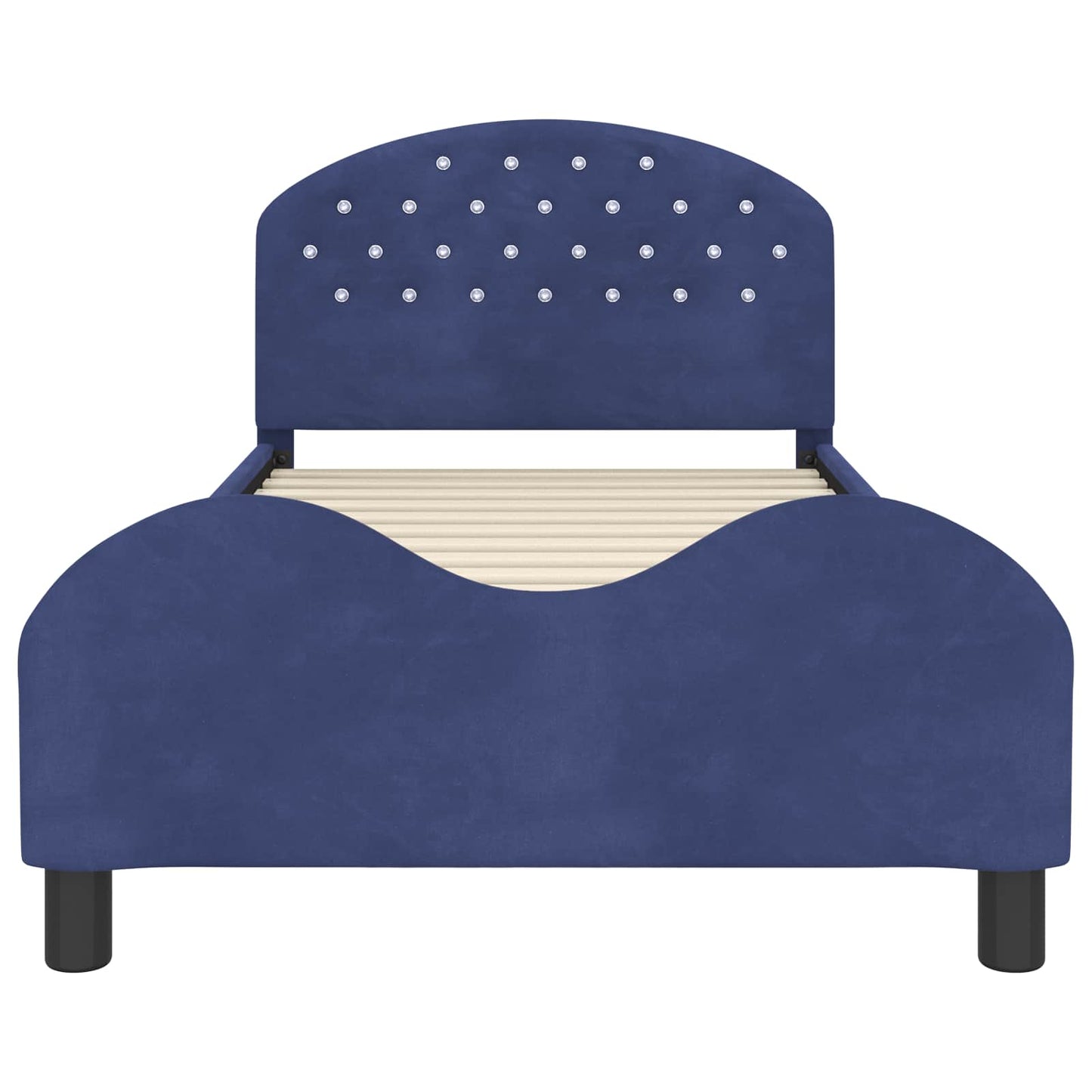 Gyerekágy kerettel Rendőrségi kék 90 x 190 cm Bársony