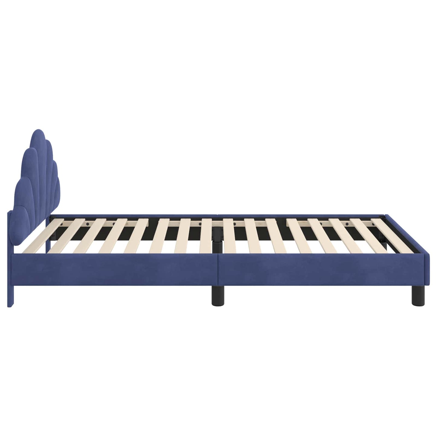 Gyerekágy kerettel Rendőrségi kék 80 x 200 cm Bársony