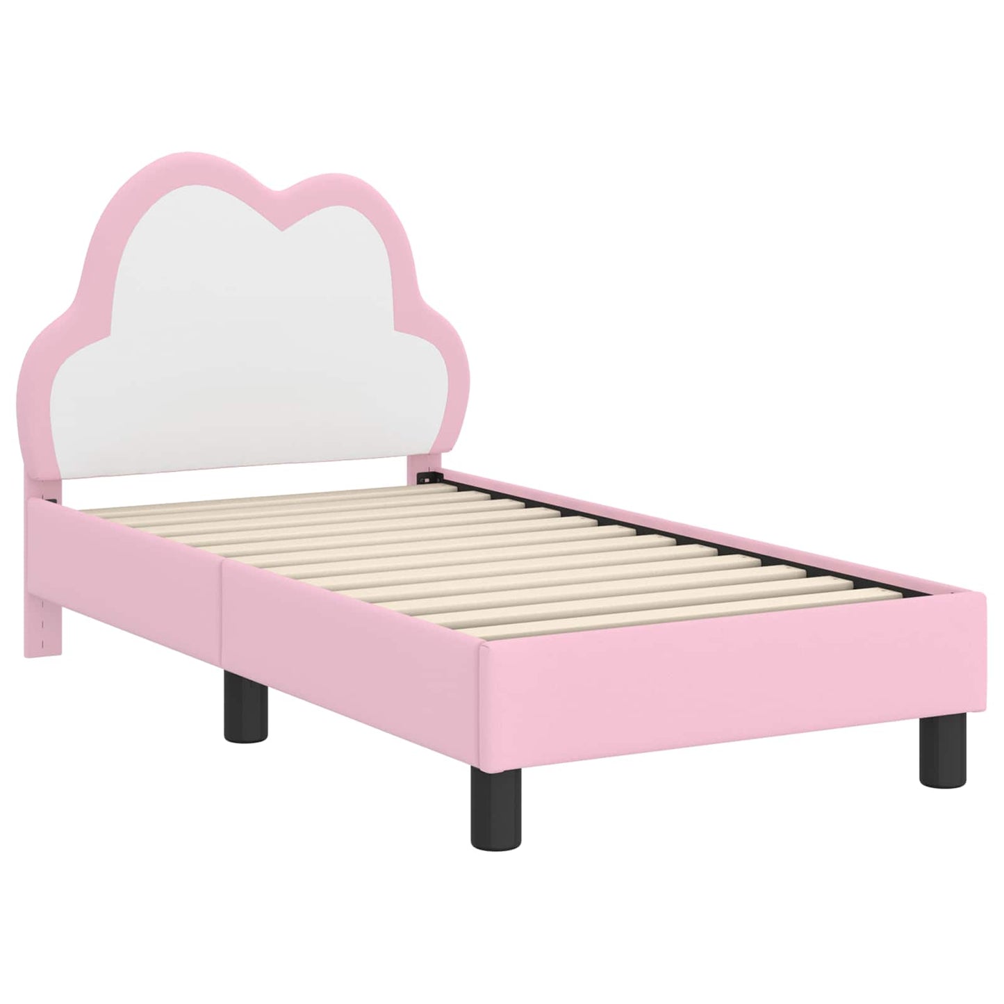 Gyerekágy keret fejtámlával Rózsaszín 70 x 140 cm PU