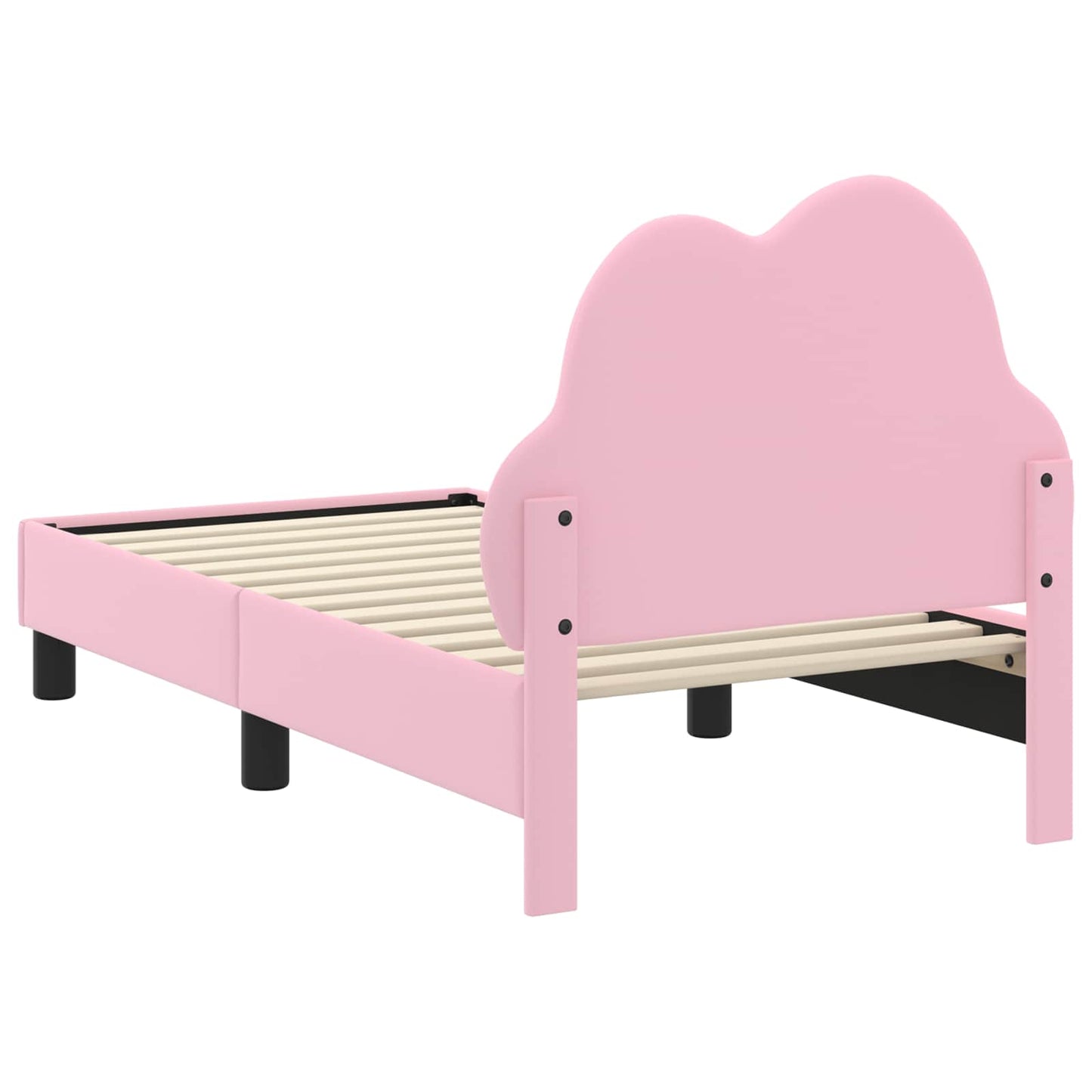 Gyerekágy keret fejtámlával Rózsaszín 70 x 140 cm PU