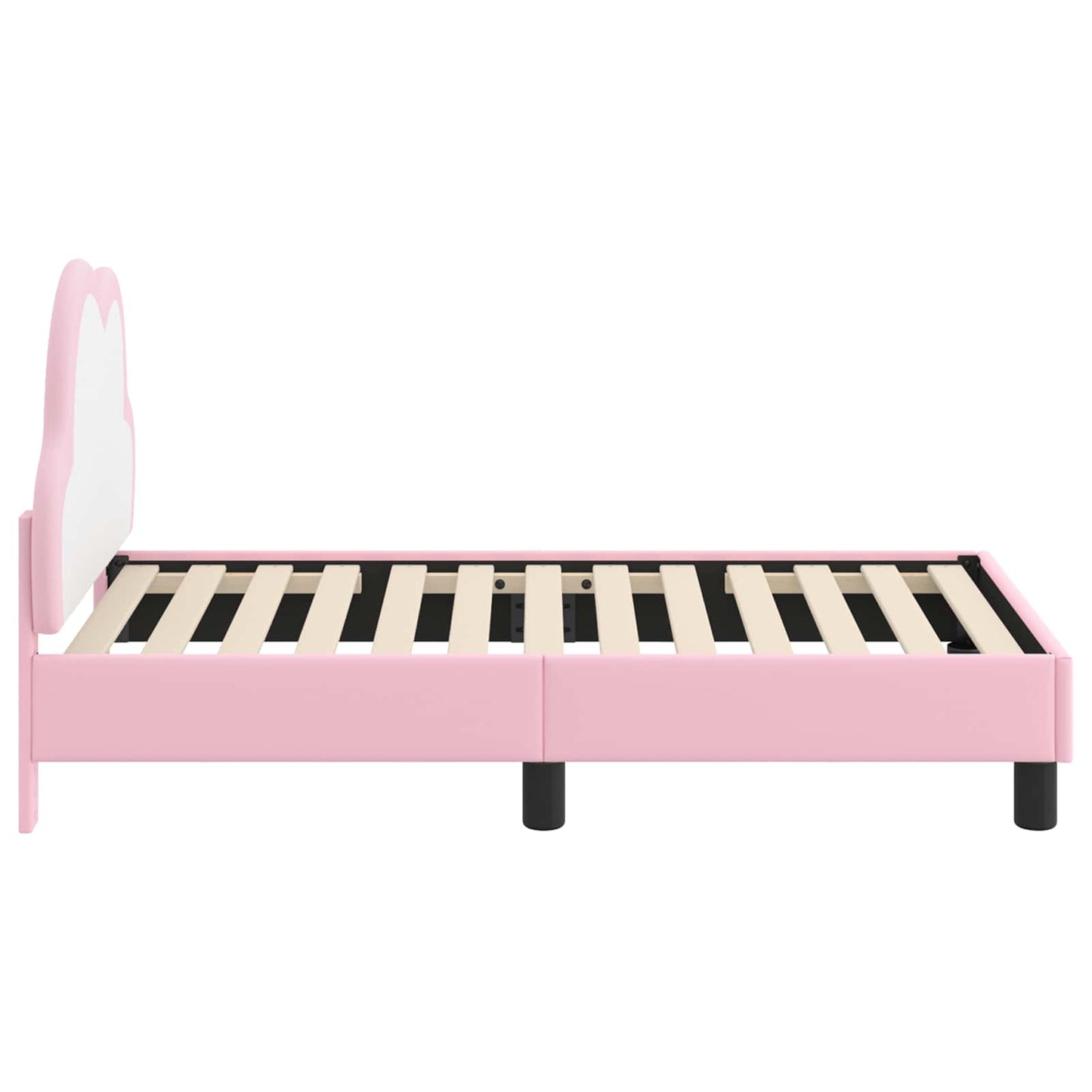 Gyerekágy keret fejtámlával Rózsaszín 70 x 140 cm PU