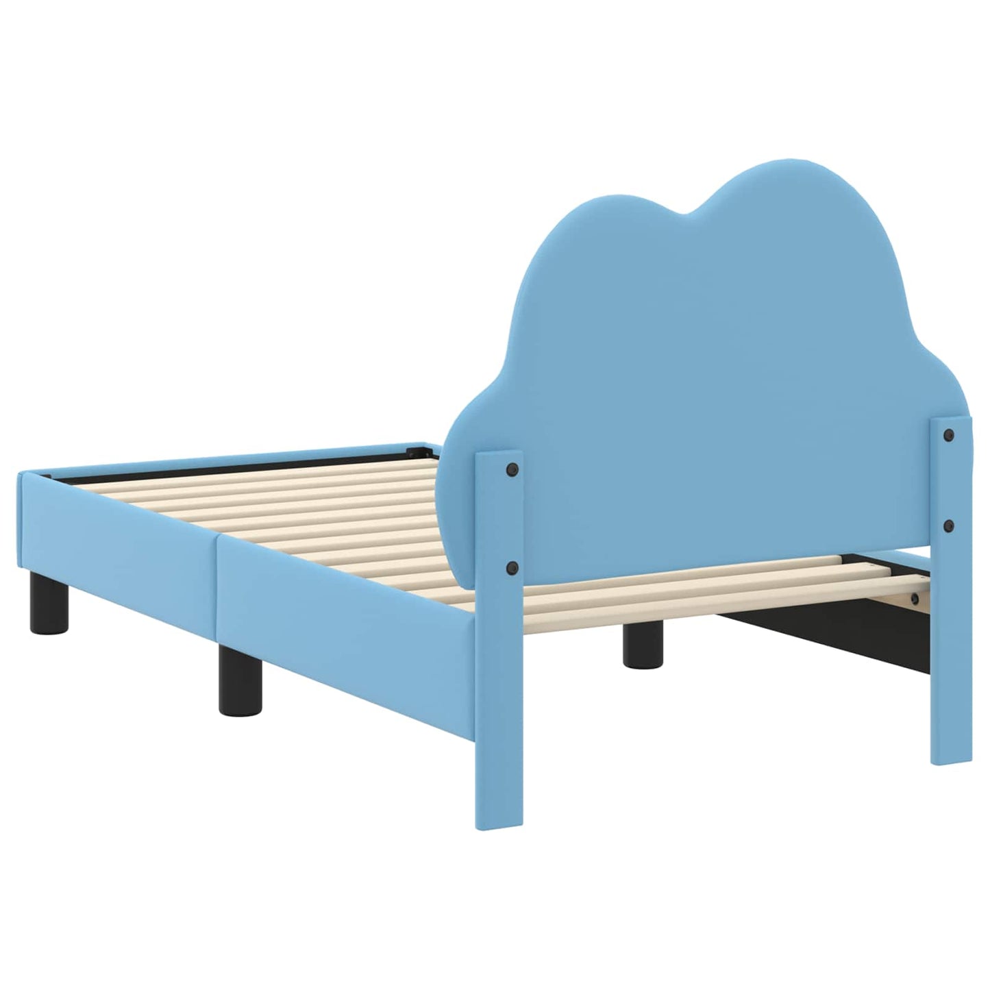 Gyerekágy keret fejtámlával Kék 70 x 140 cm PU
