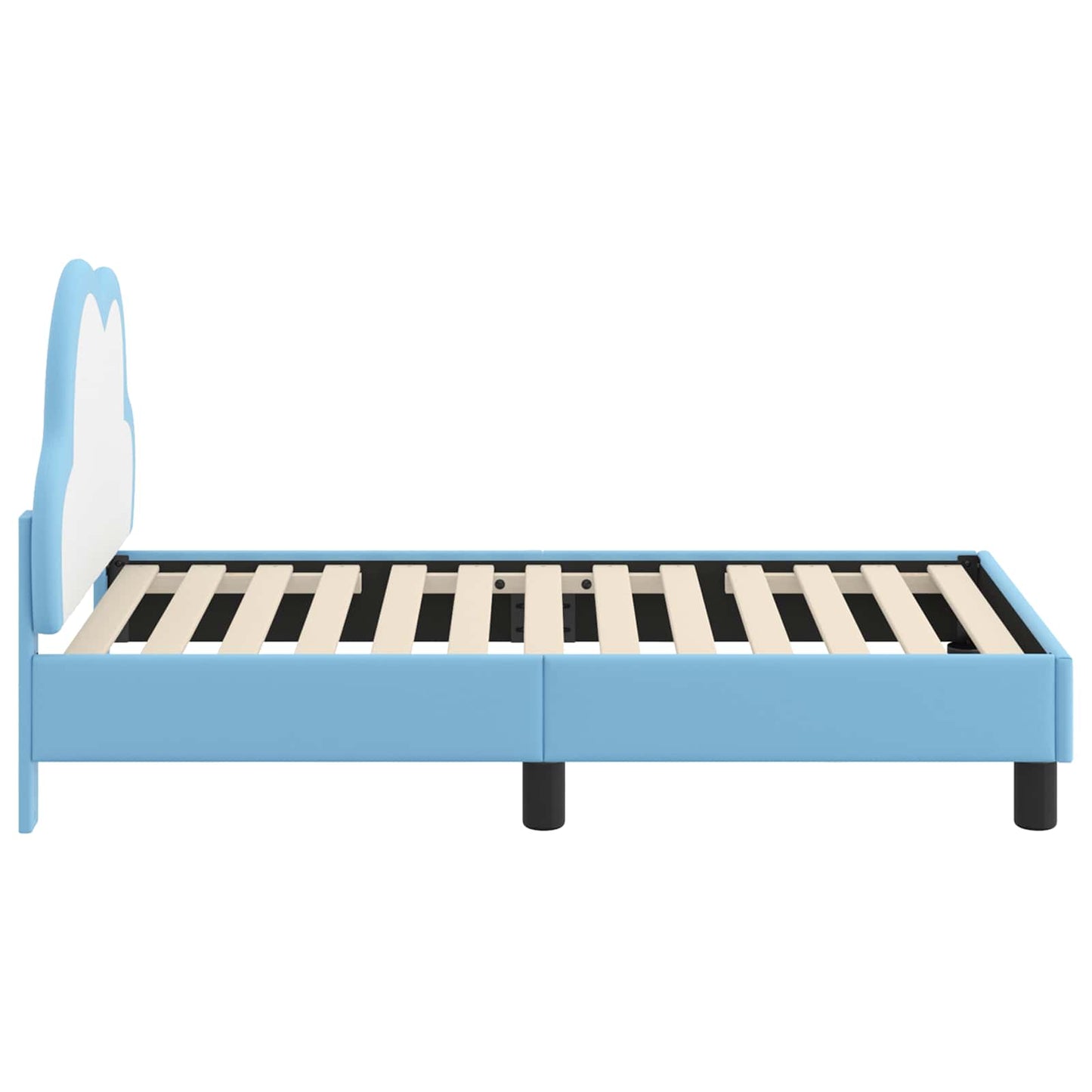 Gyerekágy keret fejtámlával Kék 70 x 140 cm PU