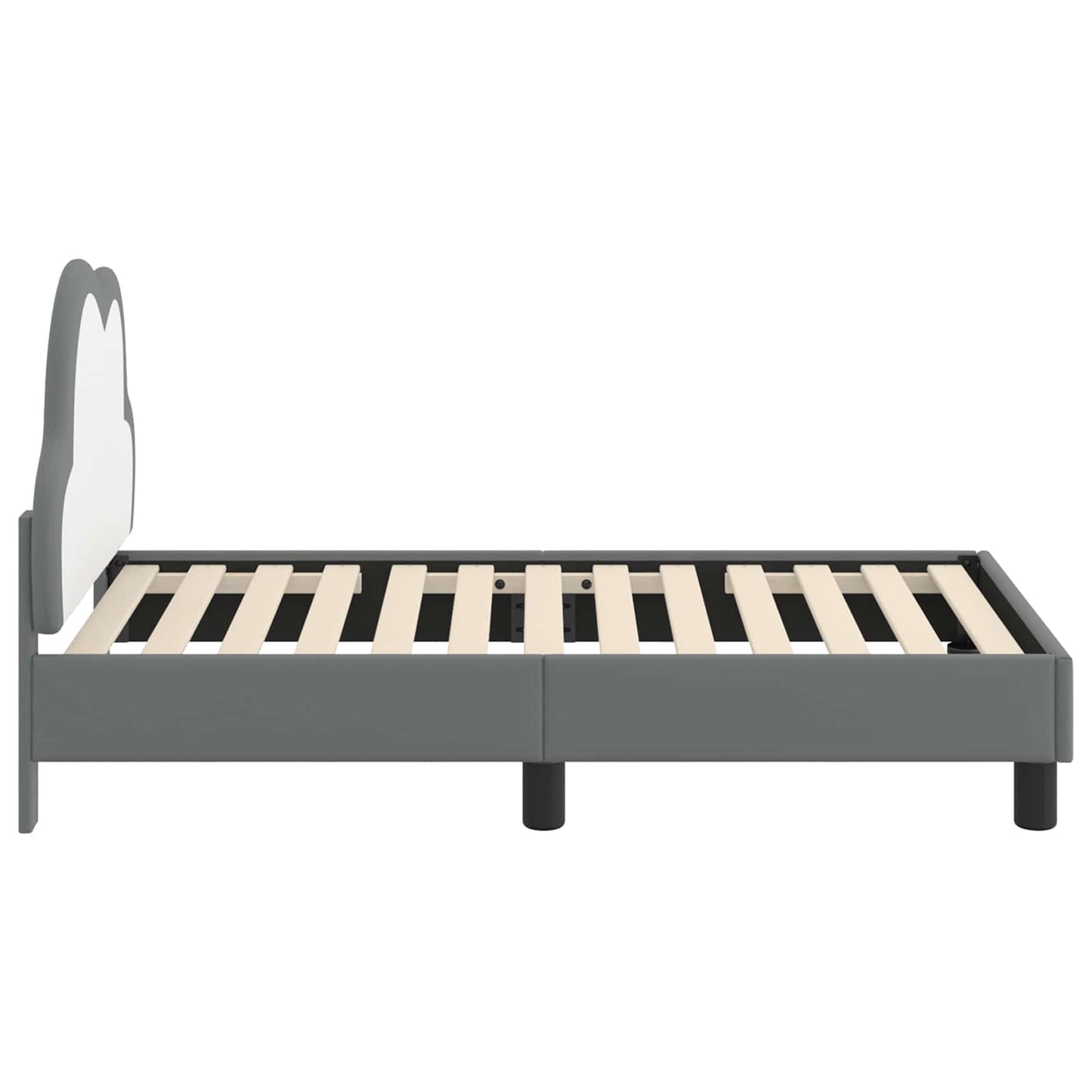 Gyerekágy keret fejtámlával Világosszürke 70 x 140 cm PU