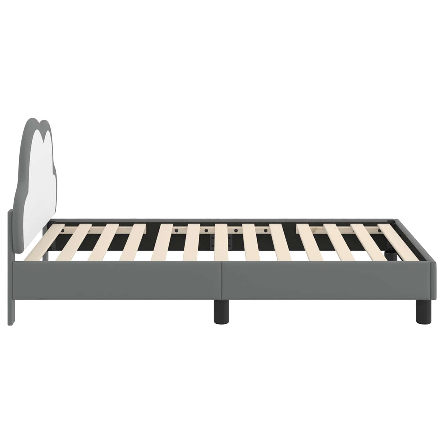 Gyerekágy kerettel Világosszürke 80 x 160 cm PU