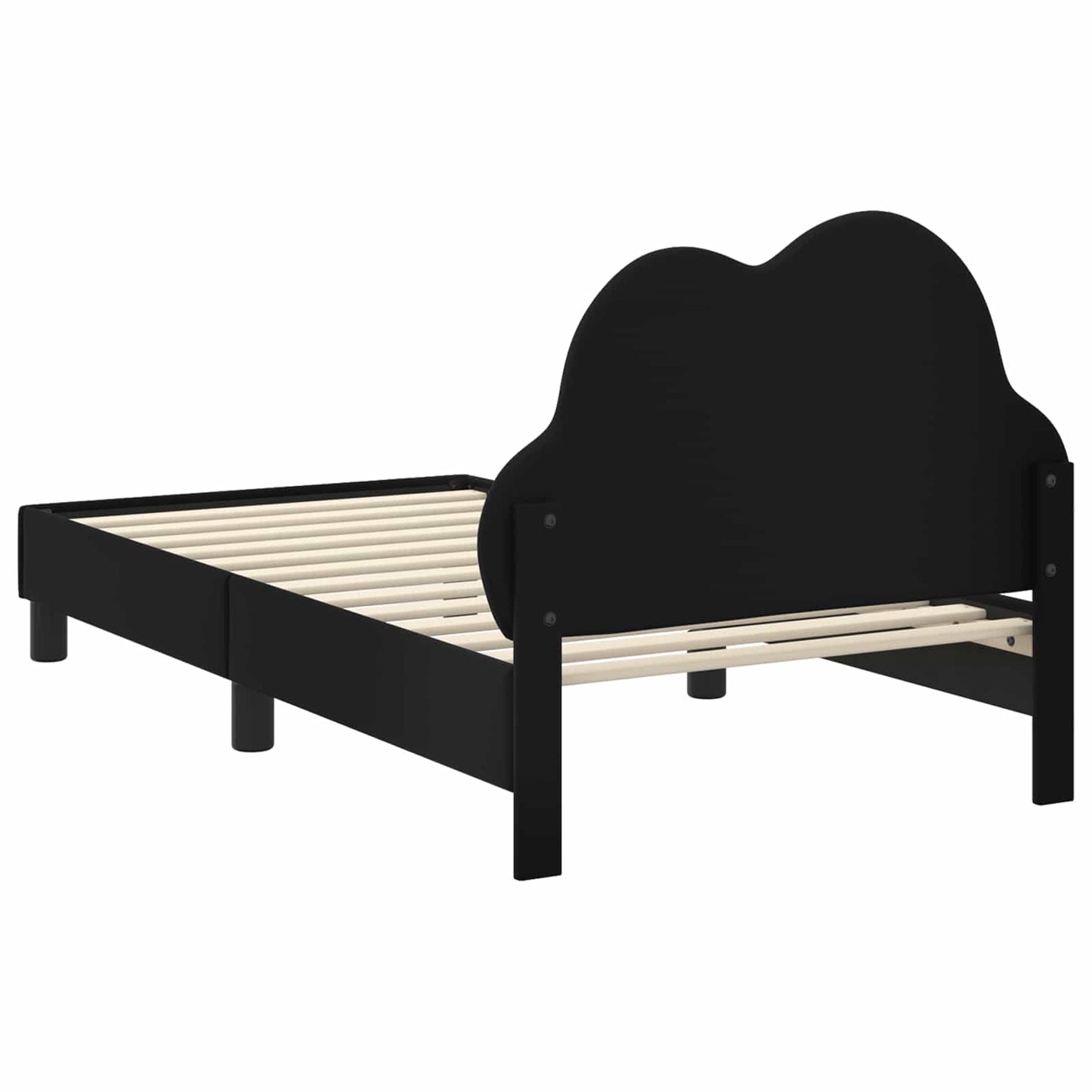Gyerekágy kerettel Fekete 80 x 160 cm PU