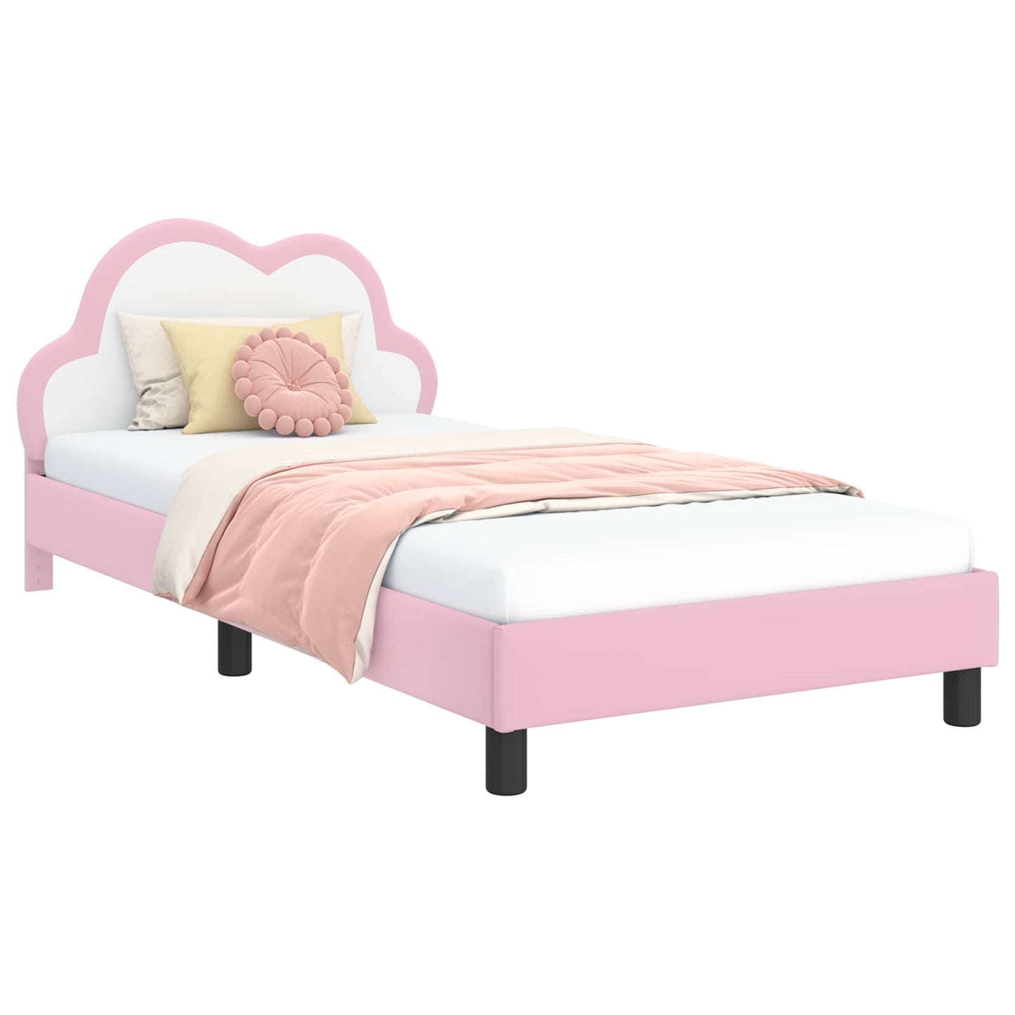 Gyerekágy kerettel Rózsaszín 80 x 200 cm PU