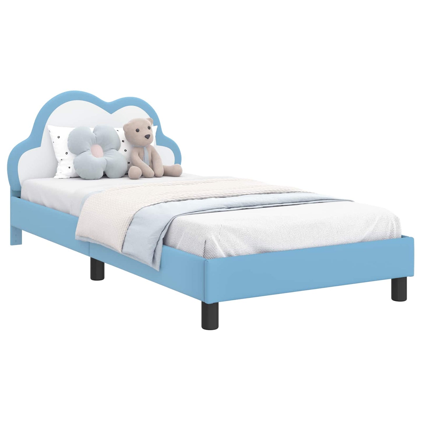 Gyerekágy kerettel Kék 80 x 200 cm PU